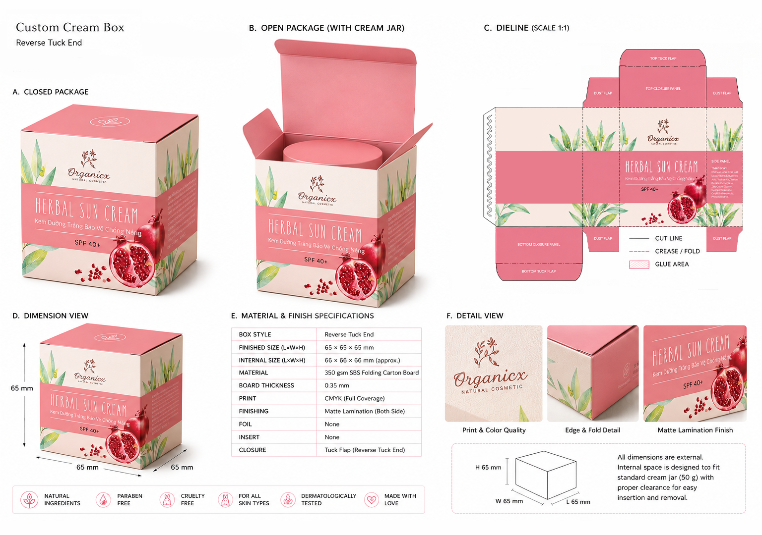 Cream Boxes - BoxesMe NYC